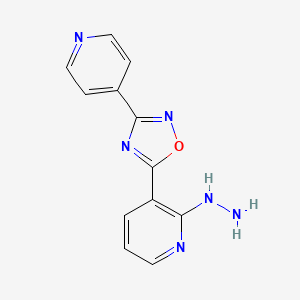 2-Hydrazinyl-3-[3-(pyridin-4-yl)-1,2,4-oxadiazol-5-yl]pyridine