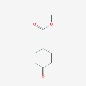 molecular formula C11H18O3 B12277600 Methyl 2-methyl-2-(4-oxocyclohexyl)propanoate 