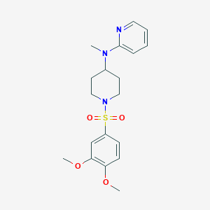 molecular formula C19H25N3O4S B12277630 N-[1-(3,4-dimethoxybenzenesulfonyl)piperidin-4-yl]-N-methylpyridin-2-amine 