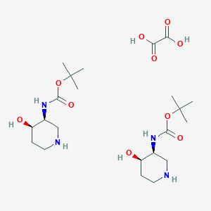 tert-Butyl ((3S,4R)-4-hydroxypiperidin-3-yl)carbamate hemioxalate