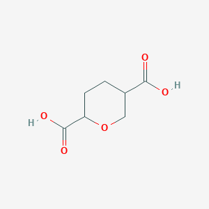 molecular formula C7H10O5 B12277670 Tetrahydro-2H-pyran-2,5-dicarboxylic Acid 