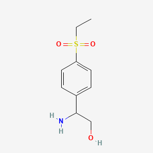 molecular formula C10H15NO3S B12277697 (R-)-2-amino-2-(4-(ethylsulfonyl)phenyl)ethanol 