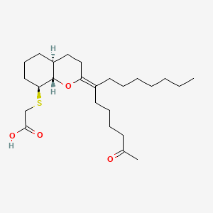 ((Octahydro-2-oxo-7-tetradecylidene-2H-1-benzopyran-8-yl)thio)acetic acid