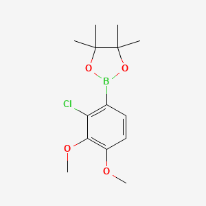 molecular formula C14H20BClO4 B12277701 2-(2-Chloro-3,4-dimethoxyphenyl)-4,4,5,5-tetramethyl-1,3,2-dioxaborolane 