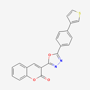 3-{5-[4-(thiophen-3-yl)phenyl]-1,3,4-oxadiazol-2-yl}-2H-chromen-2-one