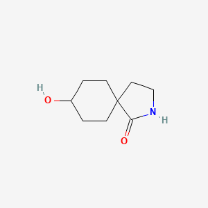 molecular formula C9H15NO2 B12277731 8-Hydroxy-2-azaspiro[4.5]decan-1-one 