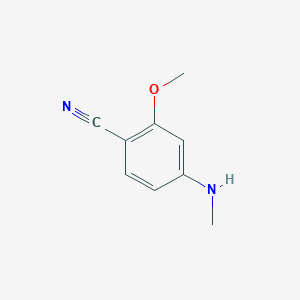 molecular formula C9H10N2O B12277734 2-Methoxy-4-(methylamino)benzonitrile 