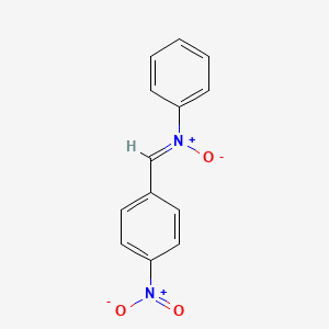 molecular formula C13H10N2O3 B12277738 N-[(Z)-(4-nitrophenyl)methylidene]-N-phenylamine oxide CAS No. 3585-90-8