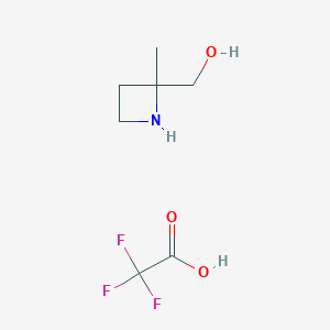 molecular formula C7H12F3NO3 B12277751 (2-Methylazetidin-2-yl)methanol; trifluoroacetic acid 