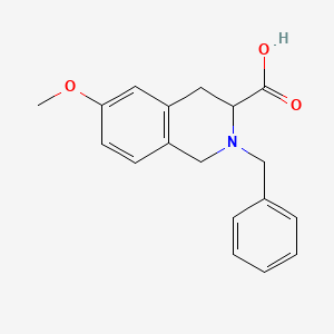 molecular formula C18H19NO3 B12277770 1,2,3,4-Tetrahydro-6-methoxy-2-(phenylmethyl)-3-isoquinolinecarboxylicacid 