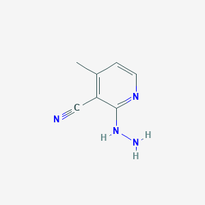 molecular formula C7H8N4 B12277793 2-Hydrazinyl-4-methylnicotinonitrile 