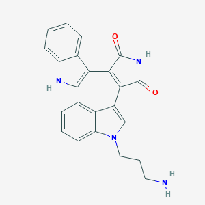 molecular formula C23H20N4O2 B122778 3-[1-(3-氨基丙基)-1H-吲哚-3-基]-4-(1H-吲哚-3-基)-1H-吡咯-2,5-二酮 CAS No. 137592-43-9