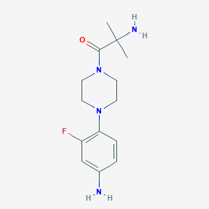 2-Amino-1-[4-(4-amino-2-fluorophenyl)-1-piperazinyl]-2-methyl-1-propanone