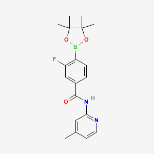 Benzamide,3-fluoro-N-(4-methyl-2-pyridinyl)-4-(4,4,5,5-tetramethyl-1,3,2-dioxaborolan-2-yl)-