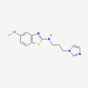 N-[3-(1H-imidazol-1-yl)propyl]-5-methoxy-1,3-benzothiazol-2-amine