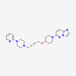 1-{4-[(1-{Imidazo[1,2-b]pyridazin-6-yl}piperidin-4-yl)oxy]but-2-yn-1-yl}-4-(pyridin-2-yl)piperazine