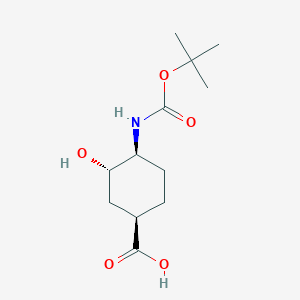 (1R,3S,4S)-4-{[(tert-butoxy)carbonyl]amino}-3-hydroxycyclohexane-1-carboxylic acid