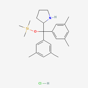 molecular formula C24H36ClNOSi B12277883 [Bis(3,5-dimethylphenyl)-pyrrolidin-2-ylmethoxy]-trimethylsilane;hydrochloride 