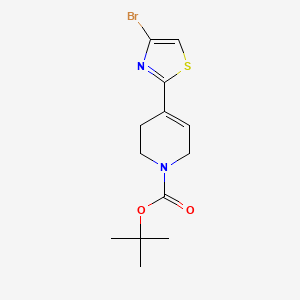 molecular formula C13H17BrN2O2S B12277888 tert-butyl 4-(4-bromothiazol-2-yl)-5,6-dihydropyridine-1(2H)-carboxylate 