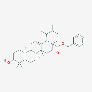 molecular formula C37H54O3 B12277898 benzyl 10-hydroxy-1,2,6a,6b,9,9,12a-heptamethyl-2,3,4,5,6,6a,7,8,8a,10,11,12,13,14b-tetradecahydro-1H-picene-4a-carboxylate 