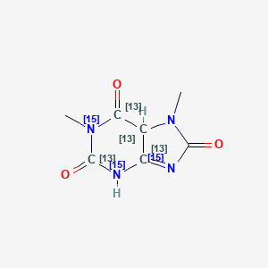 molecular formula C7H8N4O3 B12277901 1,7-Dimethyl-3,5-dihydropurine-2,6,8-trione 