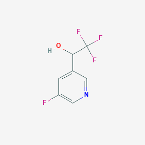 molecular formula C7H5F4NO B12277906 3-Pyridinemethanol, 5-fluoro-alpha-(trifluoromethyl)- 