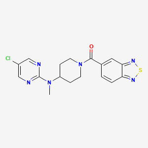 molecular formula C17H17ClN6OS B12277913 N-[1-(2,1,3-benzothiadiazole-5-carbonyl)piperidin-4-yl]-5-chloro-N-methylpyrimidin-2-amine 