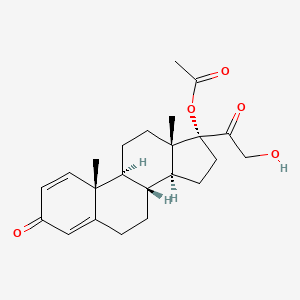 molecular formula C23H30O5 B1227793 17-Acetyloxy-21-hydroxypregna-1,4-diene-3,20-dione CAS No. 49751-53-3