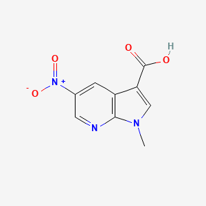 molecular formula C9H7N3O4 B12277934 1H-Pyrrolo[2,3-b]pyridine-3-carboxylic acid, 1-methyl-5-nitro- 