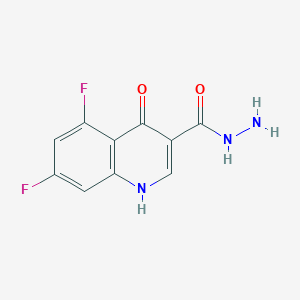 molecular formula C10H7F2N3O2 B12277964 5,7-Difluoro-4-hydroxyquinoline-3-carbohydrazide 