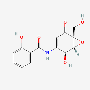 molecular formula C14H13NO6 B1227797 Epoxyquinomicin C CAS No. 200496-85-1