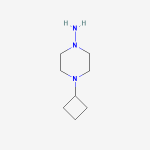 molecular formula C8H17N3 B12277992 4-Cyclobutylpiperazin-1-amine 