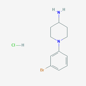 molecular formula C11H16BrClN2 B12277995 1-(3-bromophenyl)piperidin-4-amine;hydrochloride CAS No. 1188265-44-2