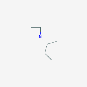 molecular formula C7H13N B12278007 1-(But-3-en-2-yl)azetidine CAS No. 67732-40-5