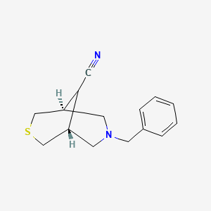 (1R,5S,9s)-7-benzyl-3-thia-7-azabicyclo[3.3.1]nonane-9-carbonitrile