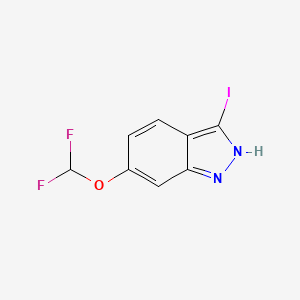 molecular formula C8H5F2IN2O B12278043 6-(Difluoromethoxy)-3-iodo-1H-indazole 