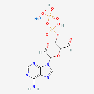 Sodium;[[2-[1-(6-aminopurin-9-yl)-2-oxoethoxy]-3-oxopropoxy]-hydroxyphosphoryl] hydrogen phosphate