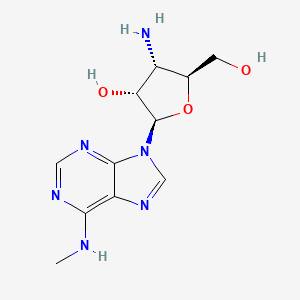 molecular formula C11H16N6O3 B1227806 N(6)-Methyl-3'-amino-3'-deoxyadenosine CAS No. 6088-33-1