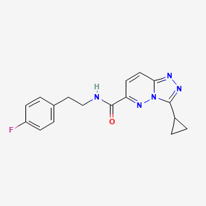 molecular formula C17H16FN5O B12278060 3-cyclopropyl-N-[2-(4-fluorophenyl)ethyl]-[1,2,4]triazolo[4,3-b]pyridazine-6-carboxamide 