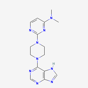 N,N-dimethyl-2-[4-(9H-purin-6-yl)piperazin-1-yl]pyrimidin-4-amine