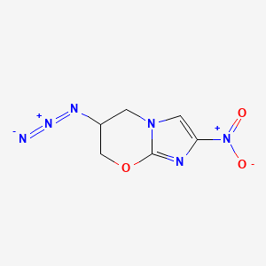 molecular formula C6H6N6O3 B12278077 6-azido-2-nitro-6,7-dihydro-5H-imidazo[2,1-b][1,3]oxazine 