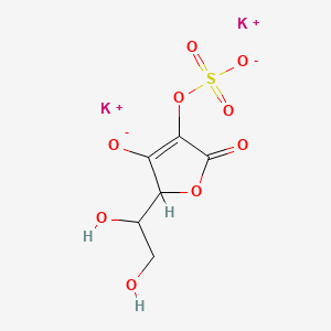 dipotassium;[2-(1,2-dihydroxyethyl)-3-oxido-5-oxo-2H-furan-4-yl] sulfate