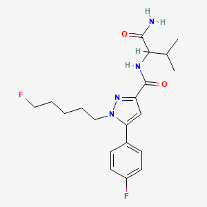 N-(1-amino-3-methyl-1-oxobutan-2-yl)-1-(5-fluoropentyl)-5-(4-fluorophenyl)pyrazole-3-carboxamide