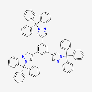 molecular formula C72H54N6 B12278105 1,3,5-Tris(1-trityl-4-pyrazolyl)benzene 