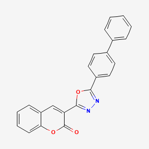 3-(5-{[1,1'-biphenyl]-4-yl}-1,3,4-oxadiazol-2-yl)-2H-chromen-2-one