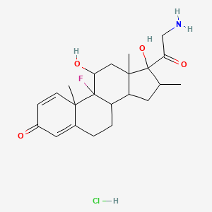 molecular formula C22H31ClFNO4 B12278122 21-Amino-9-fluoro-11,17-dihydroxy-16-methylpregna-1,4-diene-3,20-dione hydrochloride 