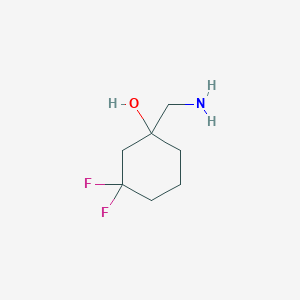 molecular formula C7H13F2NO B12278137 1-(Aminomethyl)-3,3-difluorocyclohexanol 