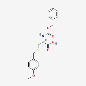 molecular formula C19H21NO5S B12278139 N-Cbz-S-(4-methoxybenzyl)-L-cysteine 