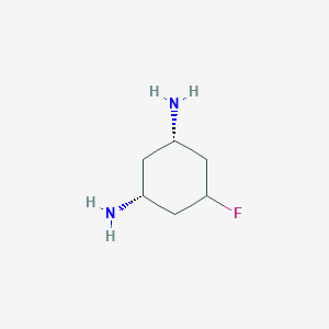 molecular formula C6H13FN2 B12278148 (1R,3S,5s)-5-fluorocyclohexane-1,3-diamine 