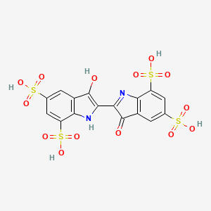 molecular formula C16H10N2O14S4 B1227815 Indigotine P free acid CAS No. 25180-62-5
